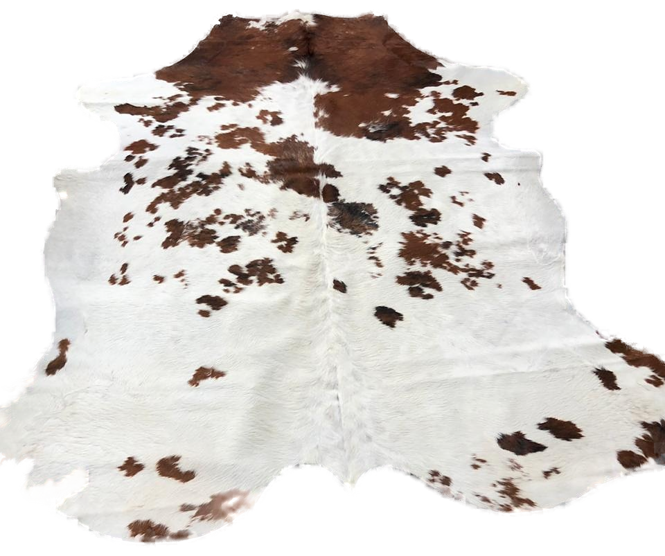 White & Brown Speckled cowhide — exact hide No. 20