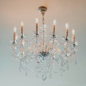 Clear crystal chandelier