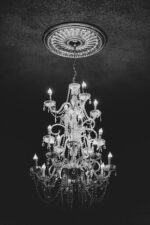 White crystal chandelier