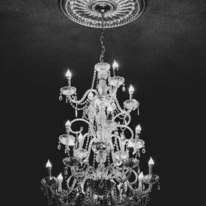 White crystal chandelier