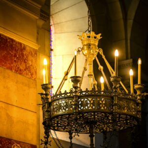 Ornate golden chandelier