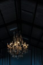 Crystal chandelier detail