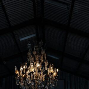 Crystal chandelier detail