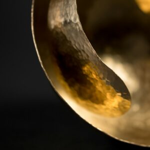 Hammered brass bowl