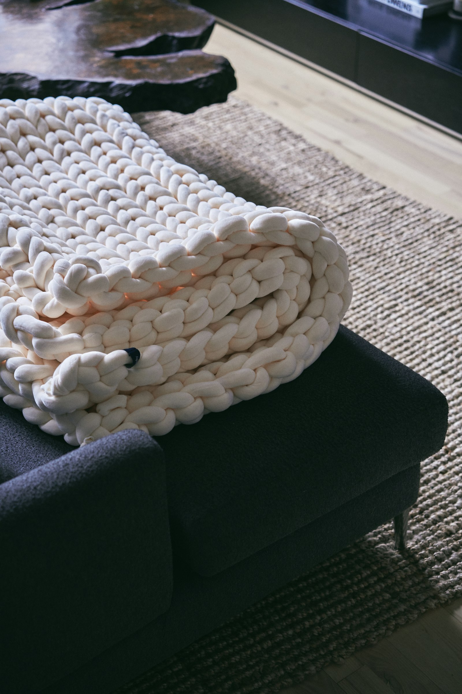 Chunky knit throw blanket Chunky knit throw blanket